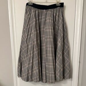 a new day Gray & Pink Plaid A-Line Skirt